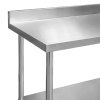 Stół ze stali nierdzewnej przyścienny z półką Mega-M STANDARD S-160 cm G-60 cm H-85 cm N