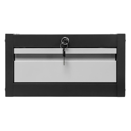 Szafka narzędziowa Mega-M do stołów warsztatowych 1 szuflada S-37 cm x G-48,6 cm x H-19 cm system 01 grafit/front szary N