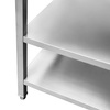 Stół ze stali nierdzewnej centralny z 2-ma półkami Mega-M S-180 cm G-70 cm H-85 cm N