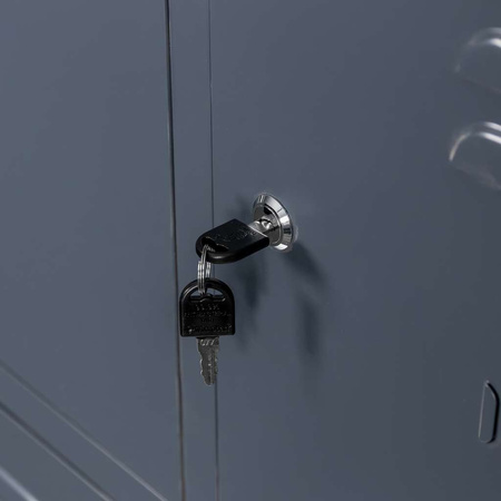 Szafka skrytkowa BHP Mega-M 8 skrytek 80x50x180 cm grafitowa