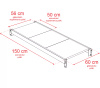 Regał metalowy magazynowy 4-półkowy Mega-M FORTIS H-240 cm L-158.5 cm G-60 cm moduł dostawny