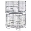Pojemnik siatkowy Gitterbox S-120 cm G-90 cm H-102 cm oczko 5x12 cm składany z otwieranym bokiem ocynk N