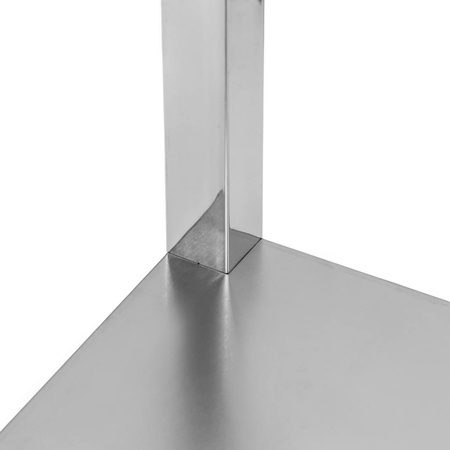 Stół ze stali nierdzewnej przyścienny z 3 szufladami i półką Mega-M S-150 cm G-60 cm H-85 cm N