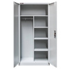 Szafa gospodarcza socjalna Mega-M 2-drzwiowa z półkami S-90 cm szara