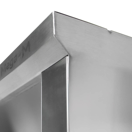 Szafka wisząca ze stali nierdzewnej otwarta Mega-M S-120 cm G-40 cm H-60 cm N