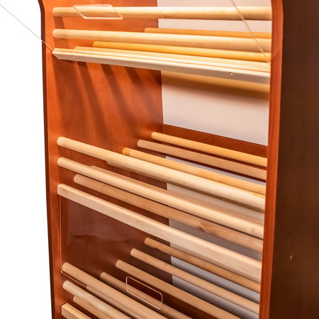 Regał na pieczywo H-200 cm L-60 cm G-50 cm plexi oświetlenie LED grusza polna