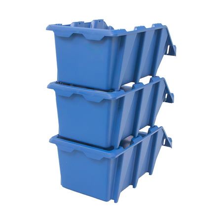 Pojemnik magazynowy Mega-M kuweta warsztatowa XL plastikowa 265x420x168 mm niebieski (pakiet 8 szt.) N