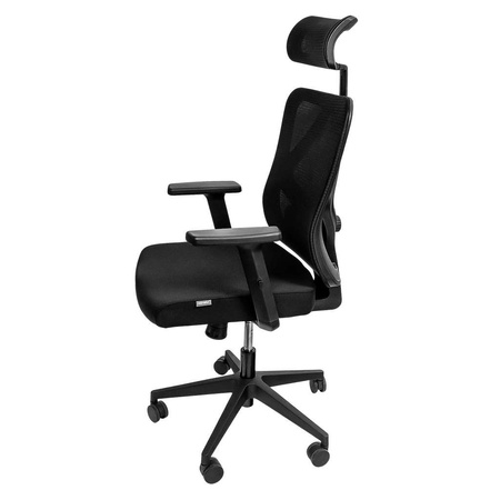 Fotel biurowy obrotowy FURVERO Eclipse BP/A3D/L3D/H2D/S czarny spełnia wymogi BHP