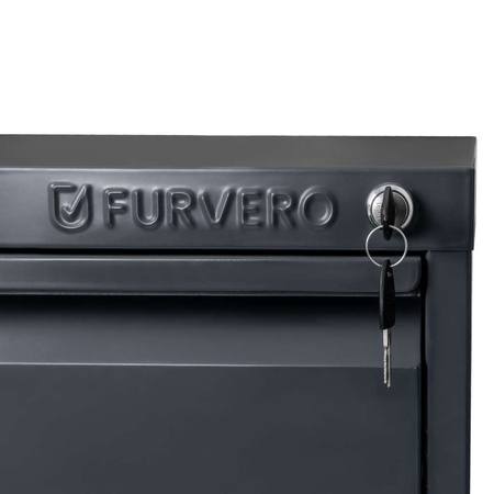 Szafka metalowa na dokumenty FURVERO W4S G/G kartotekowa 4 szuflady S-45 cm grafitowa