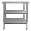 Stół ze stali nierdzewnej centralny z 2-półkami Mega-M X STANDARD S-80 cm G-60 cm H-85 cm N