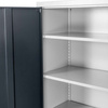 Szafa metalowa na dokumenty Mega-M J-100 szara/ grafitowy front S-100 cm G-40 cm H-185 cm skręcana N