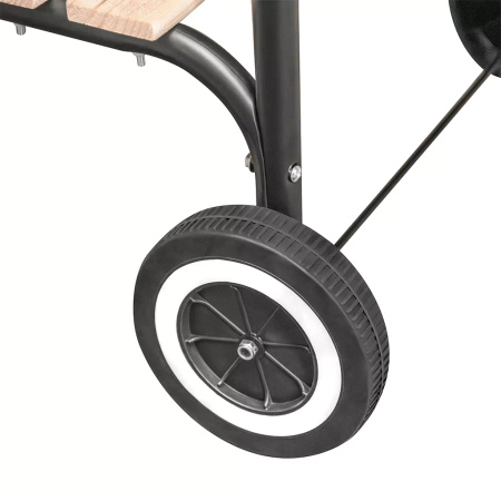 Grill ogrodowy węglowy z pokrywą Mega-M 2 x stolik boczny