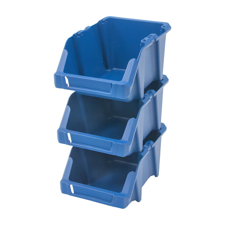 Pojemnik magazynowy Mega-M kuweta warsztatowa M plastikowa 200x300x130 mm niebieski N