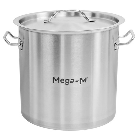 Garnek ze stali nierdzewnej wysoki z pokrywką Mega-M STANDARD 17L 28x28 cm