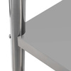 Stół ze stali nierdzewnej przyścienny z 2-ma półkami Mega-M X STANDARD S-120cm G-60 cm H-85 cm N