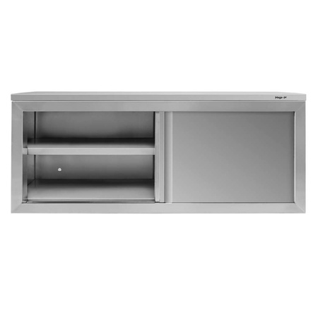 Szafka wisząca ze stali nierdzewnej z drzwiami przesuwnymi Mega-M S-150 cm G-40 cm H-60 cm N