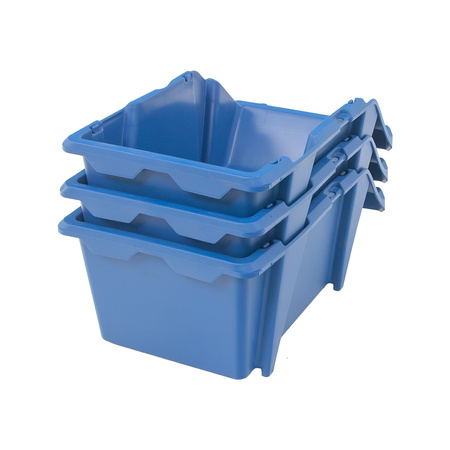 Pojemnik magazynowy Mega-M kuweta warsztatowa XS plastikowa 130x200x100 mm niebieski (pakiet 20 szt.) N