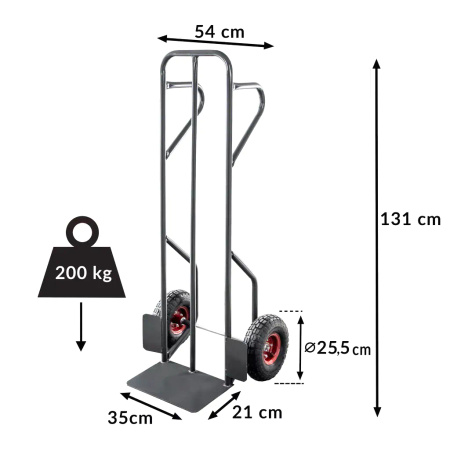 Wózek młynarka transportowy Mega-M TM220 (MM-HT1809) 200kg karton N