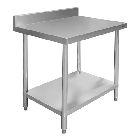 Stół gastronomiczny ze stali nierdzewnej przyścienny z półką Mega-M STANDARD 120x70x85 cm