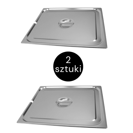 Pokrywka do GN Mega-M 2/1 650x530 z wycięciem (zestaw 2 szt.) N