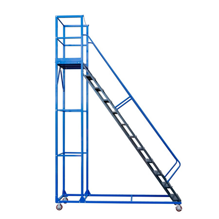 Drabina magazynowa przejezdna pomost magazynowy Mega-M STANDARD H-300 cm 12 stopni