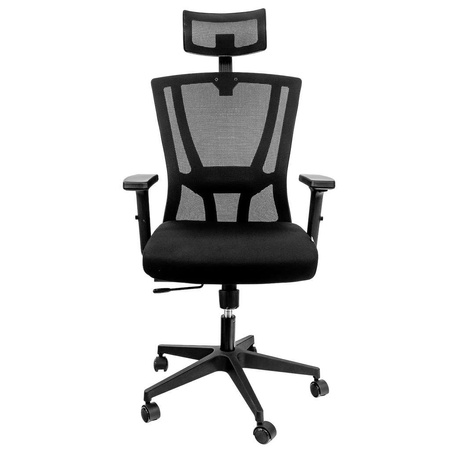 Fotel biurowy obrotowy FURVERO Zenith BP/A2D/L2D/H2D/S czarny spełnia wymogi BHP