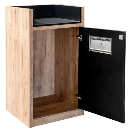 Kosz na śmieci ze stojakiem na tace Mega-M H-120 cm L-62 cm G-58 cm