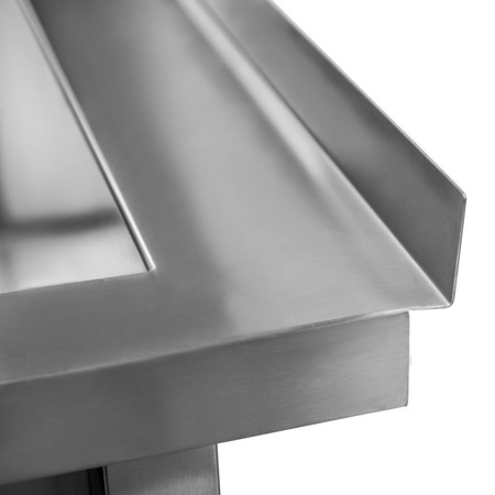 Basen gastronomiczny spawany jednokomorowy niski Mega-M 70x60x50 cm stal nierdzewna