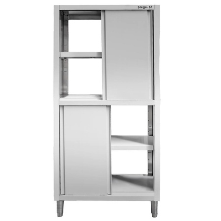 Szafa ze stali nierdzewnej przelotowa dzielona Mega-M S-80 cm G-50 cm H-180 cm N