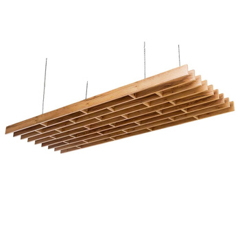Lamel sufitowy/ ścienny podwieszany modułowy Mega-M H- 250 cm L- 96 cm G- 10 cm dąb kraft N