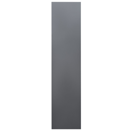 Szafa biurowa metalowa na dokumenty Mega-M WENUS przeszklone drzwi 2 szuflady S-90 cm G-40 cm H-185 cm grafitowa szary front