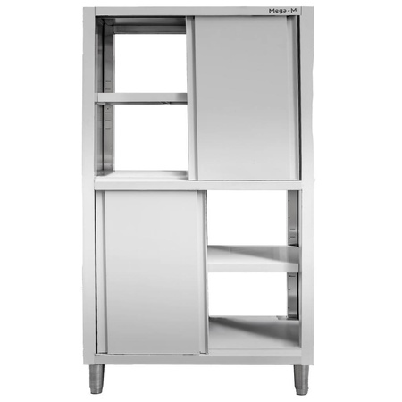 Szafa gastronomiczna przelotowa Mega-M 4-drzwiowa 100x50x180 cm stal nierdzewna