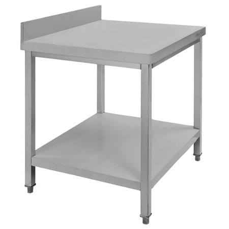 Stół gastronomiczny ze stali nierdzewnej przyścienny z półką Mega-M  80x60x85 cm