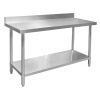 Stół ze stali nierdzewnej przyścienny z półką Mega-M STANDARD S-150 cm G-70 cm H-85 cm N