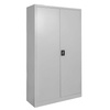 Szafa biurowa metalowa na dokumenty Mega-M pełne drzwi S-100 cm G-40 cm H-185 cm szara