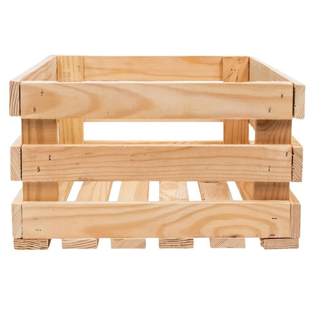 Skrzynka drewniana na warzywa owoce Mega-M L-30 cm G- 40 cm  H-18 cm