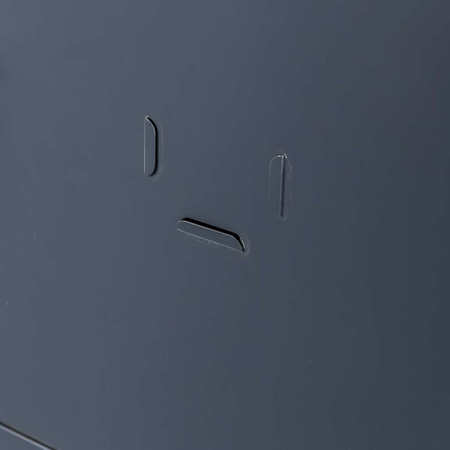 Szafka skrytkowa BHP Mega-M J-90/12 12 drzwiowa grafitowa S-90 cm G-50 cm H-180 cm skręcana N