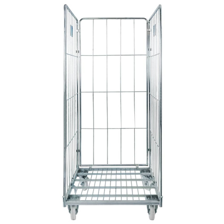 Rollkontener (rollcage, rollbox) wózek siatkowy transportowy Mega-M Universal trzy ściany ocynkowany