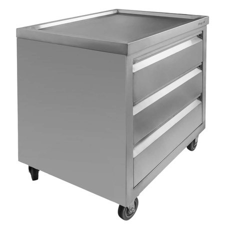 Szafka mobilna z trzema szufladami Mega-M 80x60x85 cm stal nierdzewna