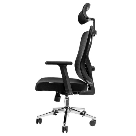 Fotel biurowy obrotowy FURVERO Eclipse BP/A3D/L3D/H2D/S czarny spełnia wymogi BHP