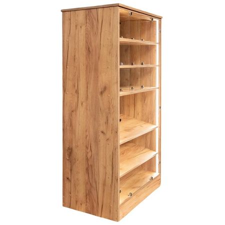 Witryna sklepowa na ciastka i cukierki Mega-M H-180 cm L-80 cm G-50 cm dąb kraft