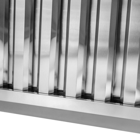 Okap gastronomiczny skrzyniowy z łapaczem tłuszczu Mega-M 100x70x50 cm stal nierdzewna