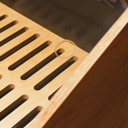 Regał na pieczywo promocyjne Mega-M H-138.5 cm L-122 cm G-98.5 cm dąb kraft