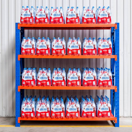 Regał metalowy magazynowy 4-półkowy Mega-M FORTIS LIGHT H-200 cm L-200 cm G-60 cm moduł bazowy WYSYŁKA PALETOWA