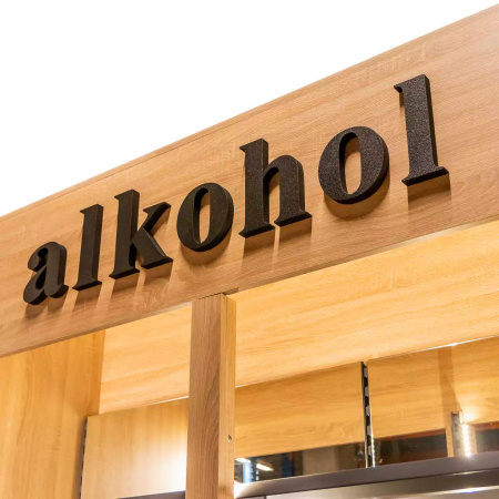 Regał na alkohol Mega-M H-248 cm L-207.5 cm G-72 cm dąb sonoma