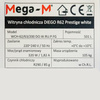 Witryna chłodnicza 1-drzwiowa 501L Mega-M DIEGO R62 Prestige white oświetlenie LED