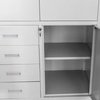 Szafa biurowa metalowa na akta Mega-M WENUS pełne drzwi 4 szuflady S-90 cm G-40 cm H-185 cm szara