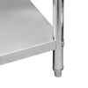 Stół ze stali nierdzewnej przyścienny z półką Mega-M STANDARD S-100 cm G-60 cm H-85 cm N