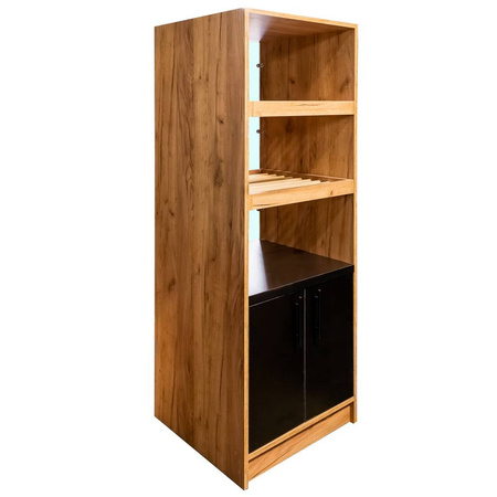 Witryna sklepowa na cukierki i ciastka Mega-M H-180 cm L-60 cm G-60 cm dąb kraft