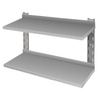 Półka wisząca podwójna ze stali nierdzewnej Mega-M S-90 cm G-30 cm H-60 cm N